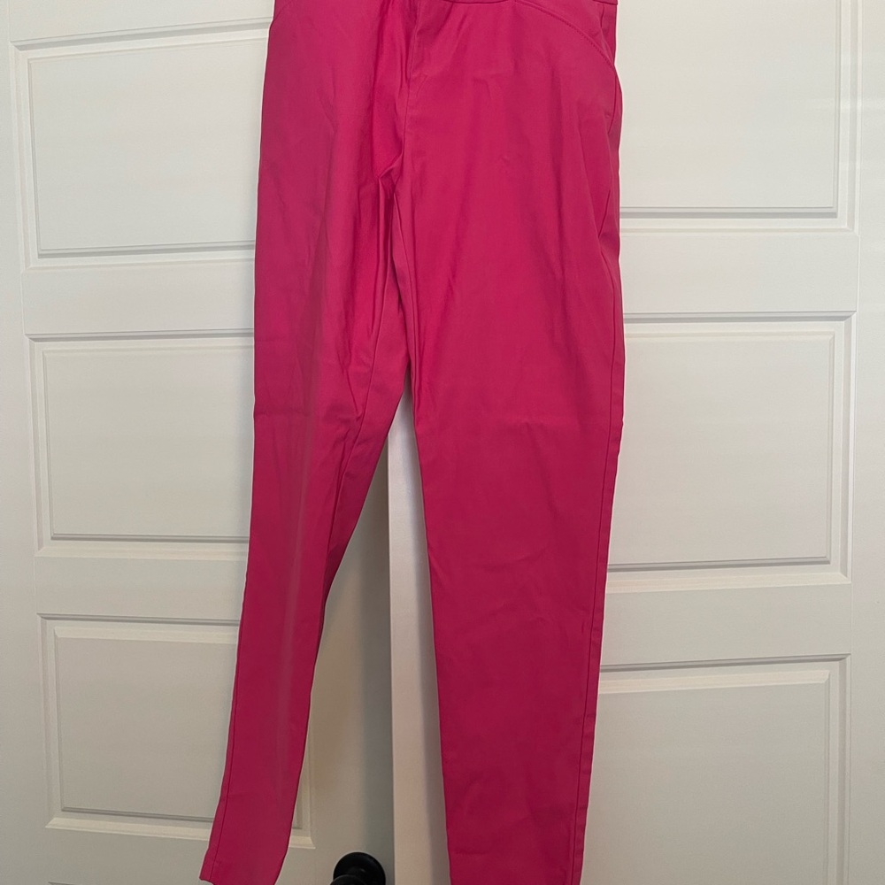 Hot Pink Slim Leg Dress Pants